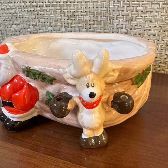 🎄🌟HP🌟VTG 1994 NIB Ceramic Nut Bowl/Nut Cracker House of Lloyd Nuts About XMas - Picture 6 of 13